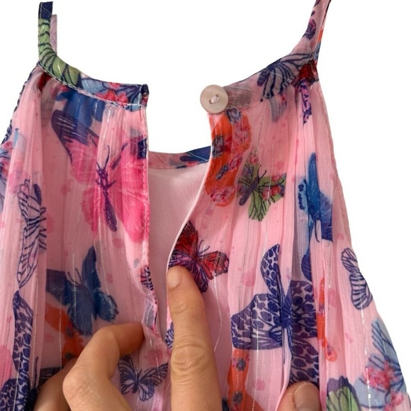 Rare Editions Sleeveless Butterfly Maxi Dress Girls Size 6X - Picture 3 of 6